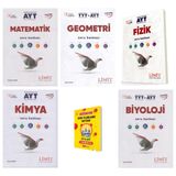 Limit AYT Matematik Geometri Fizik Kimya ve Bİyoloji Soru Bankası 5li Set + Telefon Standı