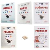 Limit TYT Türkçe Tarih Coğrafya Felsefe ve Paragraf Soru Bankası 5li Set + Telefon Standı