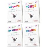 Limit Yayınları 8. Sınıf Matematik - Türkçe - Fen - Ingilizce Soru Seti 4 Kitap