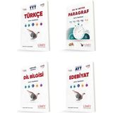 Limit Yayınları Tyt Türkçe + Paragraf + Dil Bilgisi + Ayt Edebiyat Soru Bankası Seti 4 Kitap 2024
