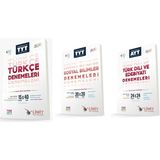 Limit Yayınları TYT Türkçe - TYT Sosyal Bilimler - AYT Edebiyat Deneme 3'lü Set 2024