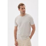 LIMITED Düz Kısa Kollu Rayon Erkek Bej Triko Tişört - 2XL