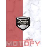 Limited Edition 3D Kabartmalı Siperlik Camı Sticker Gri