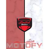 Limited Edition 3D Kabartmalı Siperlik Camı Sticker Kırmızı