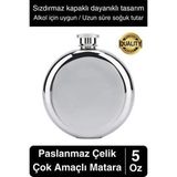 Limited Edition 5 Oz Paslanmaz Çelik Sızdırmaz Sıvı İçecek Kamp Cep Su Matarası Dayanıklı