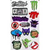 Limitless Design 22x30 cm Graffiti & Street Sticker Set – Urban Tarz, Monster, Santa Cruz ve Karakter Çıkartmaları