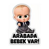 Limitless Design ARABADA BEBEK VAR 15x8 cm Sticker Çıkartma