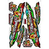 Limitless Design Bisiklet Sticker Seti 22x30 cm | Bali Dansı, Etnik Sanat, Motor & Bisiklet Çıkartma
