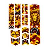 Limitless Design Bisiklet Sticker Seti 22x30 cm Sarı kırmızı
