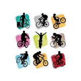 Limitless Design Bisiklet Temalı Sticker Seti 22x30 cm – Spor & MTB Tasarım Laptop Termos Kask Etiketleri