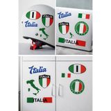 Limitless Design İtalya sticker 20x25 cm – İtalyan Bayrağı, Harita ve Amblem Tasarımlı Duvar Dekoru