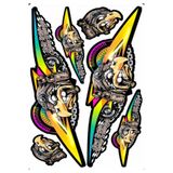 Limitless Design Kartal Tasarımlı Bisiklet Sticker Seti 22x30 cm – Renkli & Motor Temalı Dekoratif Çıkartma