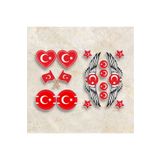 Limitless Design Türk bayrağının gururunu yansıtan özel tasarım sticker seti Motorsiklet Kask Laptop Sticker