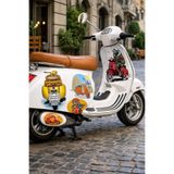 Limitless Design Vespa Scooter Sticker Set 20x25 cm | Retro İtalyan Tarzı