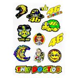 Limitless Design VR46 The Doctor Sticker Seti – 22x30 cm – Valentino Rossi Motosiklet & Kask sticker