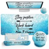 LIMKRIAN Masa Mat Masa Pedi, XXL Büyük Oyun Mouse Pad Bilek Desteği ile, Ergonomik Mouse Pad, Klavye Bilek Dayanağı, Bardak Altlığı, Ev Ofis Masası Aksesuarları Dekor Malzemeleri, Pozitif Kalın