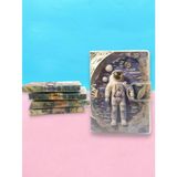 Limmy 3D Görünümlü Astronot A7 Not Defteri , Çıt Çıtlı Cep Defteri - Beyaz tgc049