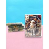 Limmy 3D Görünümlü Astronot A7 Not Defteri , Çıt Çıtlı Cep Defteri - Turuncu tgc048
