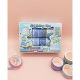 Limmy Art Vintage Washi Tape Bant Yapışkanlı Maskeleme Kağıdı Desenli Bant 12'li - Mavi Van Gogh Tabloları