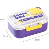 Limmy Bölmeli Paslanmaz Çelik Saklama Kabı Çatal Kaşıklı Sızdırmayan Beslenme Kabı 750 ml - Mor