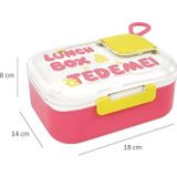 Limmy Bölmeli Paslanmaz Çelik Saklama Kabı Çatal Kaşıklı Sızdırmayan Beslenme Kabı 750 ml - Pembe