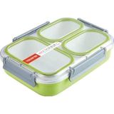 Limmy Bölmeli Paslanmaz Çelik Saklama Kabı Sızdırmayan Beslenme Kabı 1200 ml - Yeşil