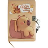 Limmy Capybara Hatıra Defteri (Günlük) Kilitli Defter 80 yaprak - Miskin