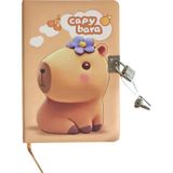 Limmy Capybara Hatıra Defteri (Günlük) Kilitli Defter 80 yaprak - Süslü