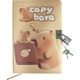 Limmy Capybara Hatıra Defteri (Günlük) Kilitli Defter 80 Yaprak - Tablet Kapibara