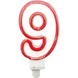 Limmy Dokuz Rakamlı Doğum Günü Pasta Mumu ( 7X3 cm) - Sayılı Mum - Pasta Süsü
