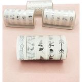 Limmy Gümüş Yaldızlı Vintage Washi Tape Bant Yapışkanlı Maskeleme Kağıdı 6 Lı - Kalp Çiçek
