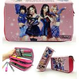 Limmy Kalem Kutusu Black Pink Blink Organizer Kalemkutu Vegan Deri Üç Bölmeli Kalemlik