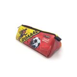 Limmy Kalem Kutusu Sarı Kırmızı Futbol Üçgen Kalemkutu Jumbo Vegan Deri Kalemlik