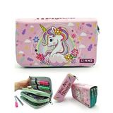 Limmy Kalem Kutusu Unicorn Bahar Temalı Kawai Organizer Kalemkutu Üç Bölmeli Kalemlik- Yeşil