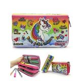Limmy Kalem Kutusu Unicorn Cool Tarz Kawai Organizer Üç Bölmeli Kalemlik