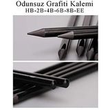 Limmy Odunsuz Kömür Kalemi 6 Lı Set Sanatsal Eskiz Kalemi ve Karakalem - Siyah