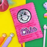 Limmy Peluş Pullu Not Defteri 20 x 13 cm 60 Yaprak Gülenyüz Pembe