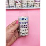 Limmy Renkli Yaldızlı Vintage Washi Tape Bant Yapışkanlı Maskeleme Kağıdı 5 Lı - Gezegen