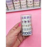 Limmy Renkli Yaldızlı Vintage Washi Tape Bant Yapışkanlı Maskeleme Kağıdı 5 Lı - Kiraz