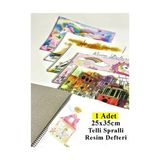 Limmy Resim Defteri 15 Yaprak 25X35 cm Orta Boy Telli Resim Defteri Karton Kapak - 1 Adet