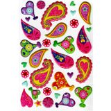 Limmy Sticker Kabartmalı A4 Boyutunda Stiker Defter, Planlayıcı Etiket (LIM006) - Buta Kalp Desenli