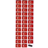 Limmy Sticker Kabartmalı Sticker Defter Planlayıcı Etiket (cb343) 16x7 cm- Türk Bayrağı
