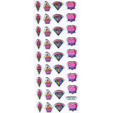 Limmy Sticker Kabartmalı Sticker Defter Planlayıcı Etiket (cb483) 16x7 cm- Elmas Kalp Dondurma