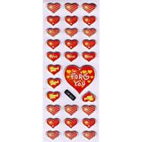 Limmy Sticker Kabartmalı Sticker Defter Planlayıcı Etiket (cb503) 16x7 cm- Desenli Kalp Love