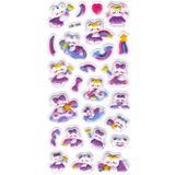 Limmy Sticker Kabartmalı Stiker Defter Planlayıcı Etiket (Lde005)-19x9cm - Tavşan Mor Yıldız