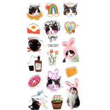 Limmy Sticker Kabartmalı Stiker Defter Planlayıcı Etiket LRE 003 17 x 9 cm Komik Şapkalı Kedi
