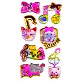 Limmy Sticker Kabartmalı Stiker Defter, Planlayıcı Etiket (sulu-907)-14x8 cm - Sulu Nota Kedi