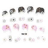 Limmy Tırnak Sticker, Tırnak Süsleme, Nail Art - İkili Kalpli Çiçek 6 x 5 cm
