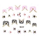 Limmy Tırnak Sticker, Tırnak Süsleme, Nail Art Renkli Çiçekli 6 x 5 cm