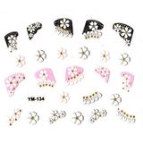 Limmy Tırnak Sticker, Tırnak Süsleme, Nail Art Sıralı Papatya 6 x 5 cm